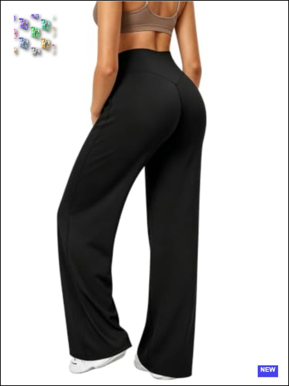 High-Waist Flare Straight-Leg Yoga Pants Tummy Control Workout Leggings